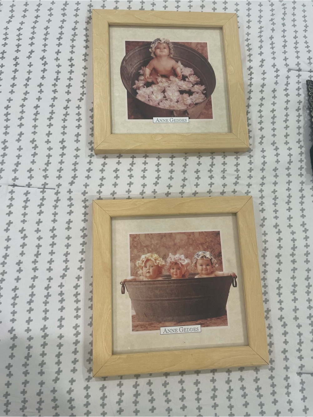 Framed Nursery Prints in Light Wood (Set of 2)
